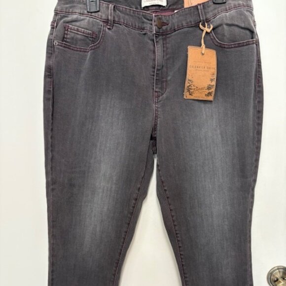 NWT COLDWATER CREEK NATURAL FIT CROPPED LEG PREMIUM DENIM JEANS. SZ. 14 - Picture 2 of 3